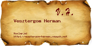 Vesztergom Herman névjegykártya